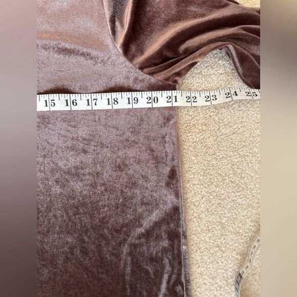 NWOT Zara Collection Brown Velvet Straight Dress - Picture 7 of 8